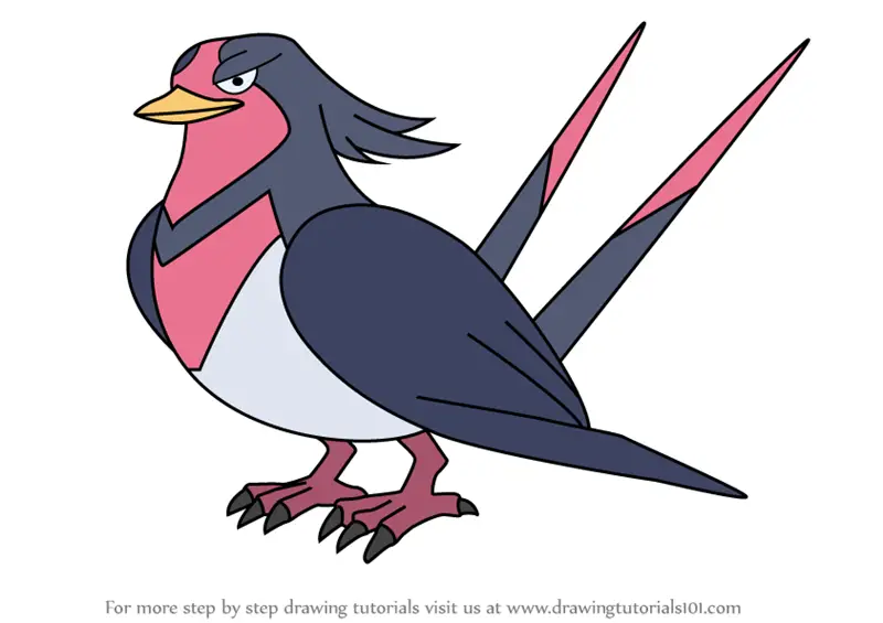 Learn How to Draw Swellow from Pokemon (Pokemon) Step by Step : Drawing