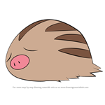 How to Draw Swinub from Pokemon