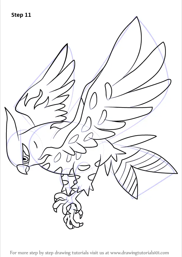 Learn How to Draw Talonflame from Pokemon (Pokemon) Step by Step
