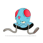 How to Draw Tentacool from Pokemon