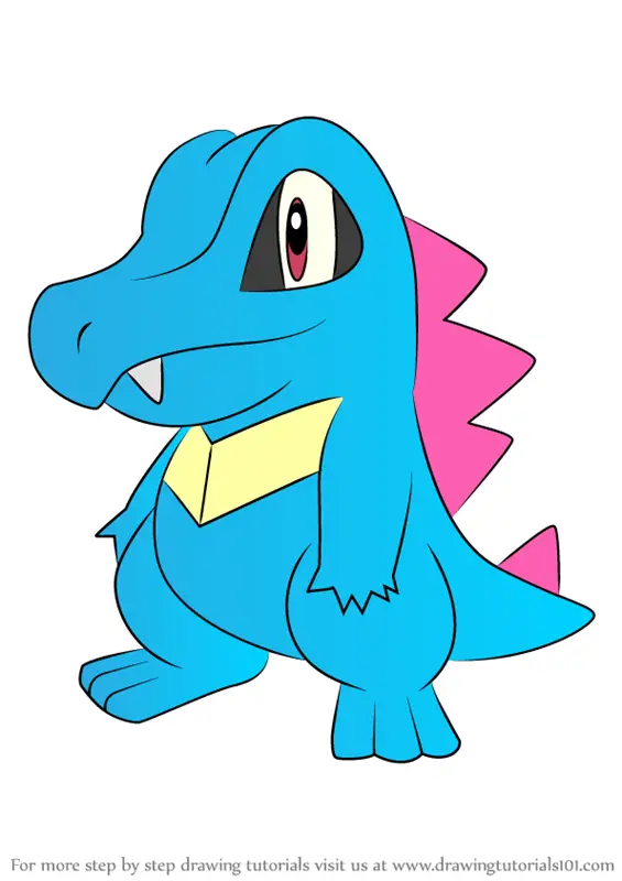 Learn How to Draw Totodile from Pokemon (Pokemon) Step by Step
