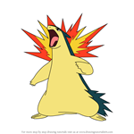 How to Draw Typhlosion from Pokemon