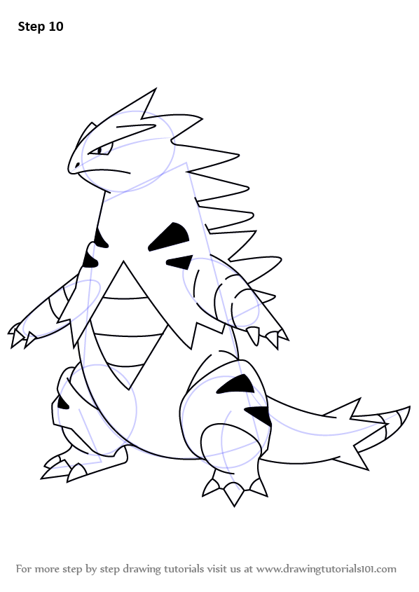 Learn How to Draw Tyranitar from Pokemon (Pokemon) Step by Step