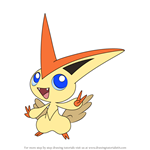 How to Draw Victini from Pokemon