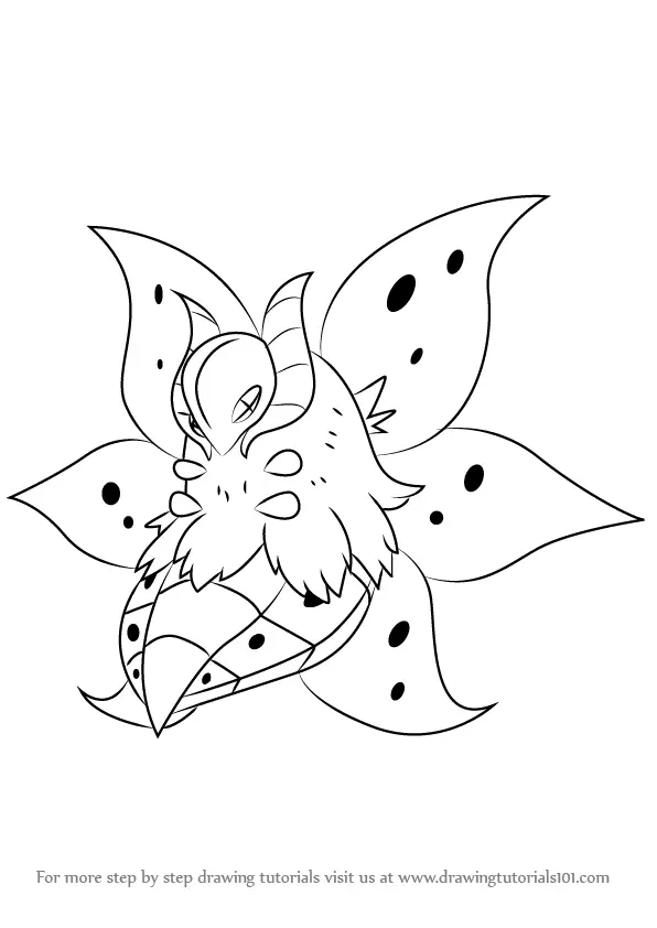 Learn How to Draw Volcarona from Pokemon (Pokemon) Step by Step
