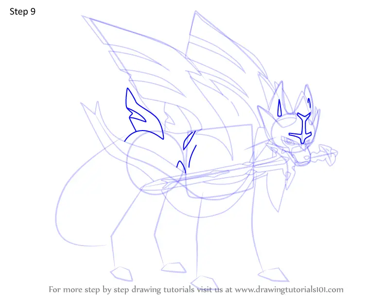 Learn How to Draw Zacian from Pokemon (Pokemon) Step by ...