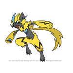 How to Draw Zeraora from Pokemon