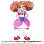 How to Draw Himeko Shirogane from Powerpuff Girls Z