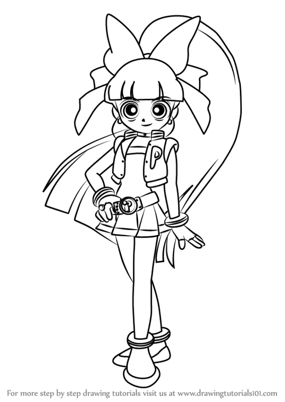 Learn How to Draw Momoko Akatsutsumi from Powerpuff Girls Z (Powerpuff