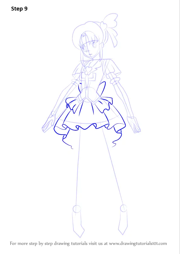 How to Draw Cure Fortune from Pretty Cure (Pretty Cure) Step by Step ...