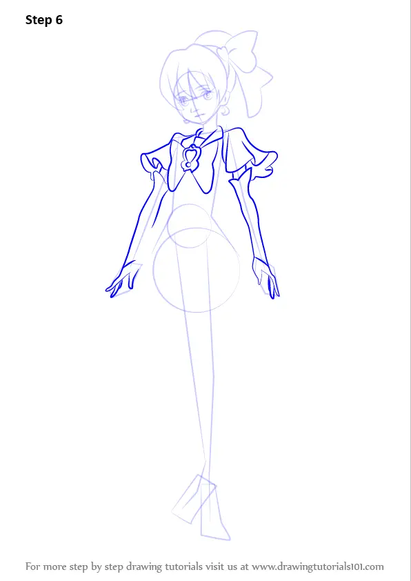 How to Draw Cure Tender from Pretty Cure (Pretty Cure) Step by Step ...