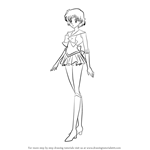 How to Draw Sailor Mercury from Sailor Moon