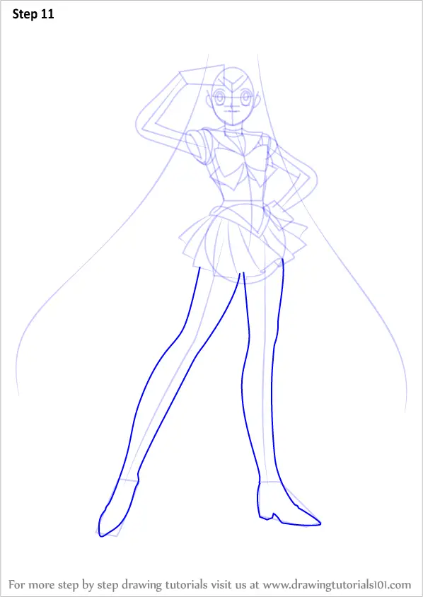 Step by Step How to Draw Sailor Moon