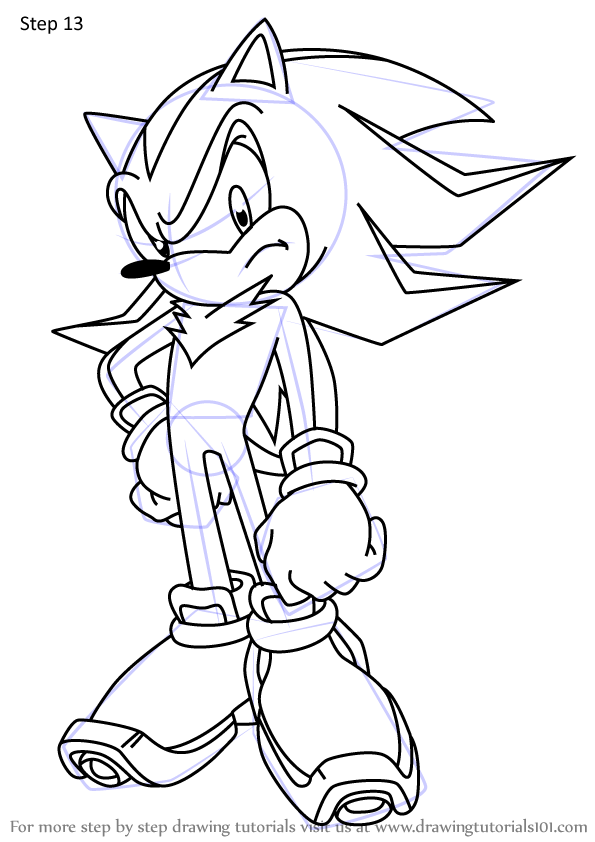 Learn How to Draw Shadow the Hedgehog from Sonic X (Sonic ...