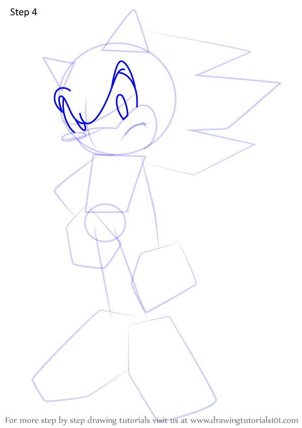 How to Draw Shadow the Hedgehog from Sonic X (Sonic X) Step by Step