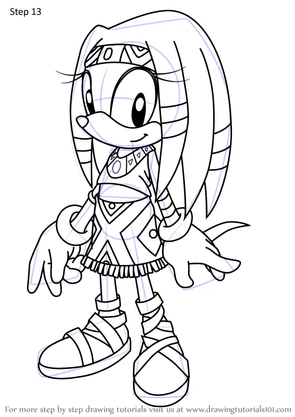 Learn How to Draw Tikal from Sonic X (Sonic X) Step by Step : Drawing