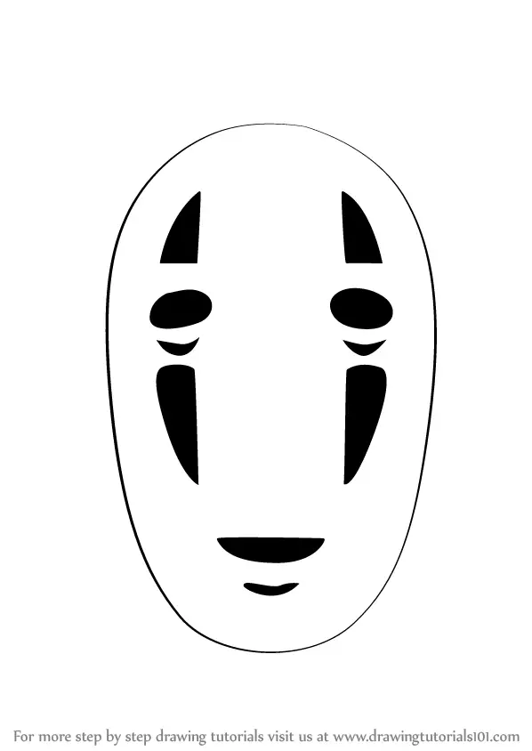 Step by Step How to Draw No-Face from Spirited Away