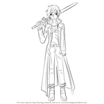 How to Draw Kirito from Sword Art Online