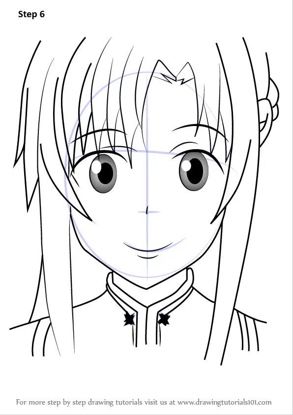 Learn How to Draw Yuuki Asuna from Sword Art Online (Sword Art Online) Step  by Step : Drawing Tutorials