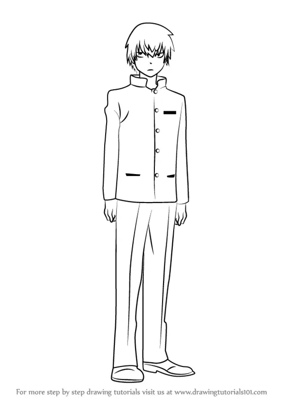 toradora ryuuji takasu step drawing draw drawingtutorials101 anime