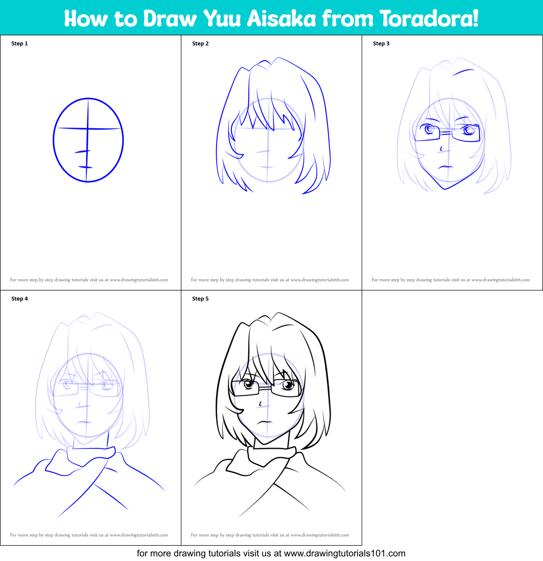 How to Draw Yuu Aisaka from Toradora! Printable Step by Step