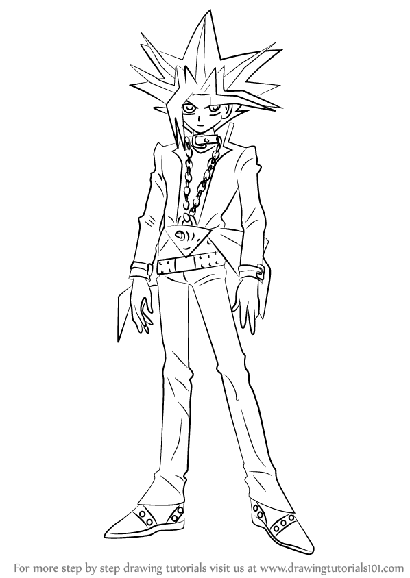 how to draw yugi muto from yu gi oh