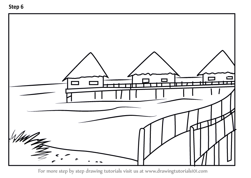 Learn How to Draw Beach Huts (Beaches) Step by Step ... - 844 x 598 png 51kB