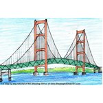 How to Draw Mackinac Bridge