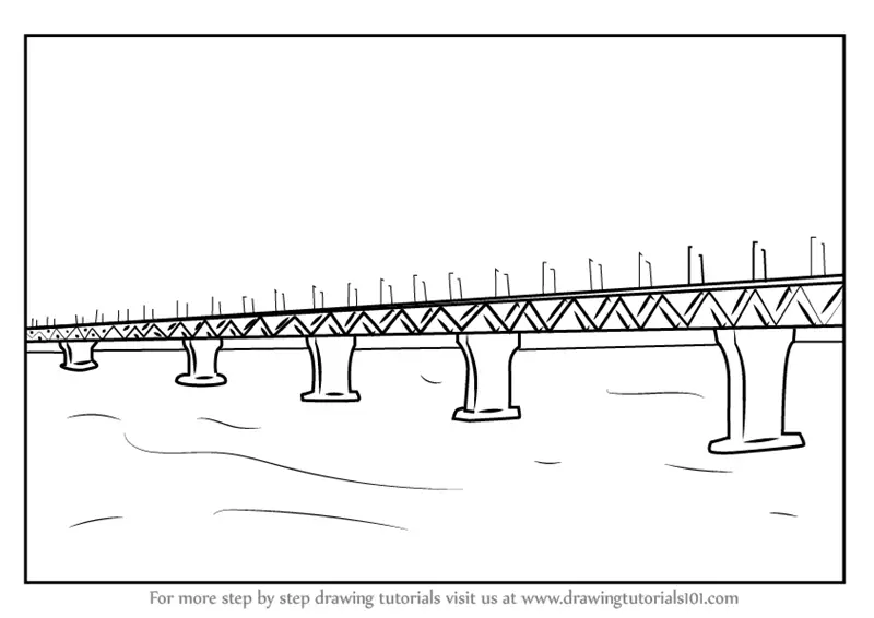 File  Bridge Drawing  Svg  Easy Drawings Of Bridges  Arch HD Png  Download  Transparent Png Image  PNGitem
