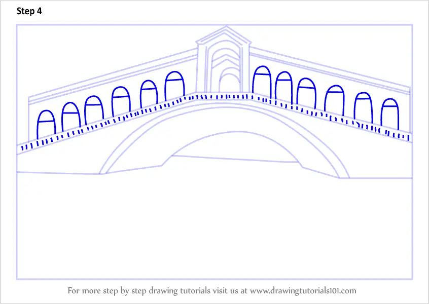 Rialto bridge venice italy city sketch Royalty Free Vector
