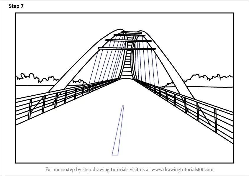 How to draw a bridge step by step  YouTube
