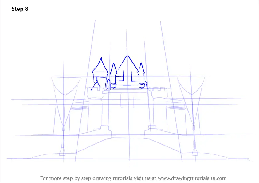 Learn How To Draw Disneyland Castle Castles Step By Step Drawing Tutorials