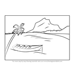 How to Draw a Boat in Water Scenery