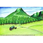 How to Draw Mountain Scenery