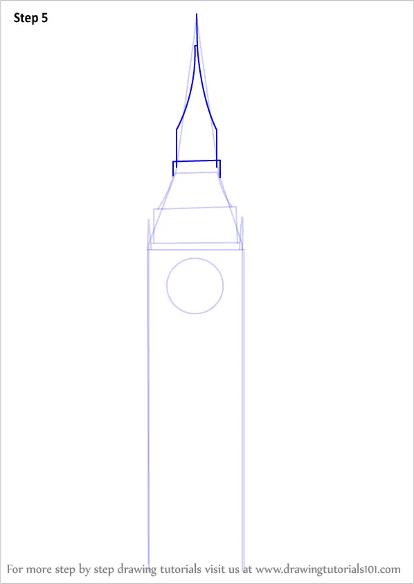 Learn How to Draw Big Ben (Other Places) Step by Step : Drawing Tutorials