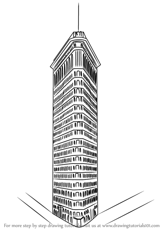 Learn How To Draw Flatiron Building Other Places Step By Step Drawing Tutorials