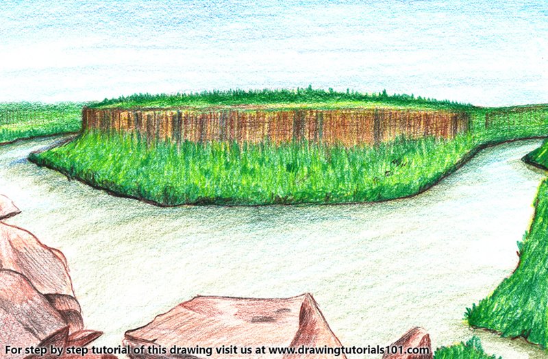 How to Draw Darrah National Park by Color Pencils