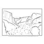 How to Draw Yosemite National Park California