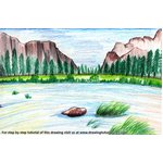 How to Draw Yosemite National Park
