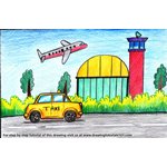 How to Draw a Cartoon Airport