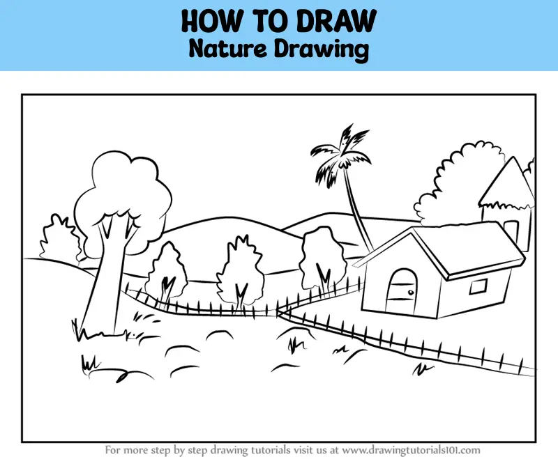 Beautiful Hill Drawing and Scenery For Kids - Kids Art & Craft-saigonsouth.com.vn