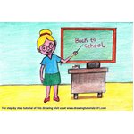 How to Draw Teacher with Back to School