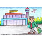How to Draw Traveller outside Airport