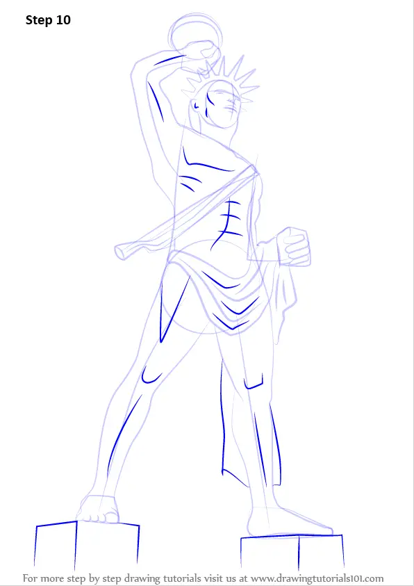 Learn How to Draw Colossus of Rhodes (Statues) Step by Step : Drawing