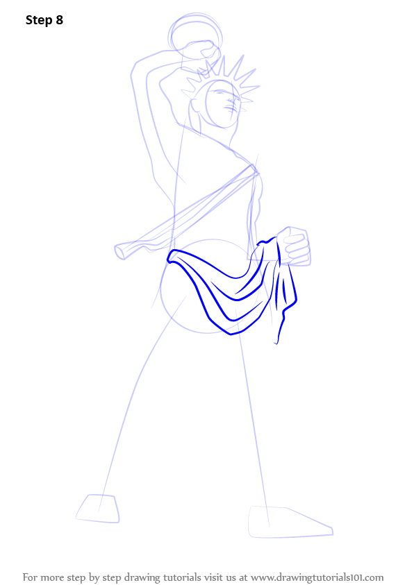 Step by Step How to Draw Colossus of Rhodes : DrawingTutorials101.com