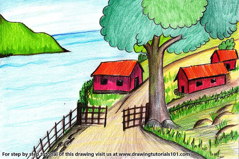 Beautiful scenery drawing with... - The Craft & Art House | Facebook-saigonsouth.com.vn