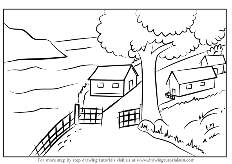 Featured image of post Draw Village Scenery Beautiful Easy - Follow the video to draw the village scenery very easily.