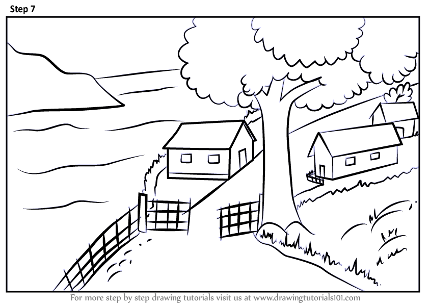 Featured image of post Easy Drawing Of Scenery Of Village - How to draw village scenery step by step | easy scenery drawing of a lakeside village for beginners.