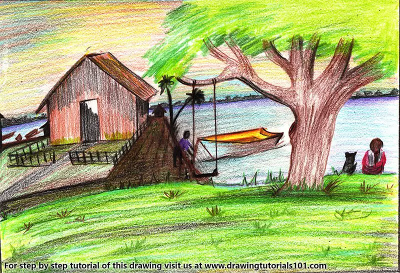 Landscape Pencil Drawing Nature Page 6 HD wallpaper  Pxfuel