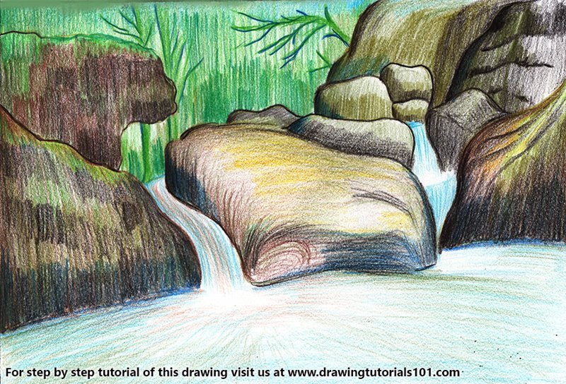 Featured image of post Waterfall Drawing Easy - Learn how to draw a great looking fireworks: